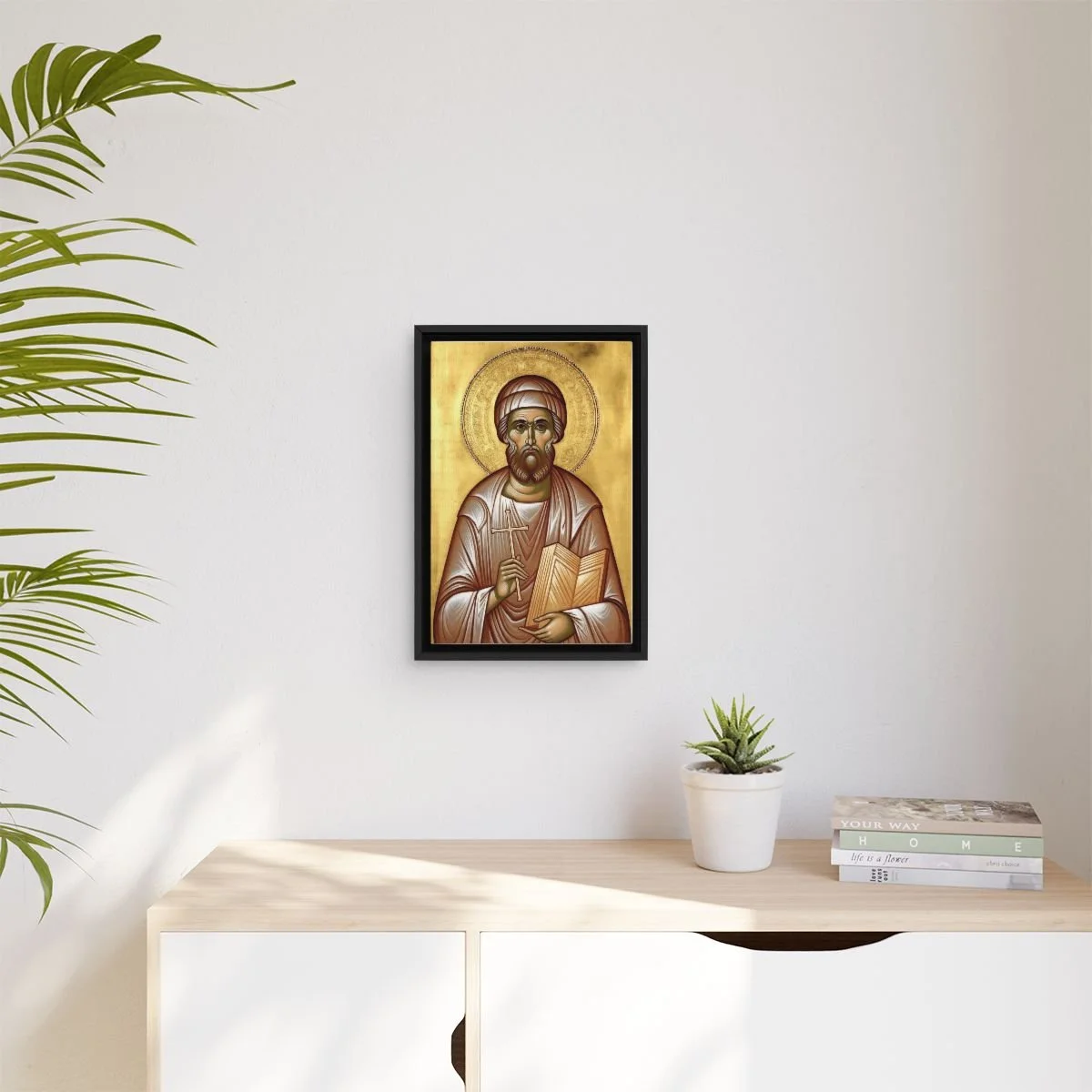 Saint Naum of Ohrid icon on gallery-wrapped canvas, product photo 3