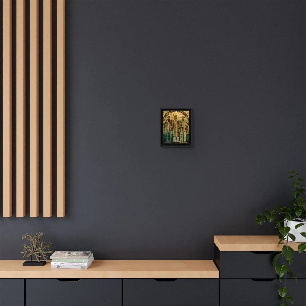 The Three Holy Hierarchs icon on gallery-wrapped canvas, product photo 4