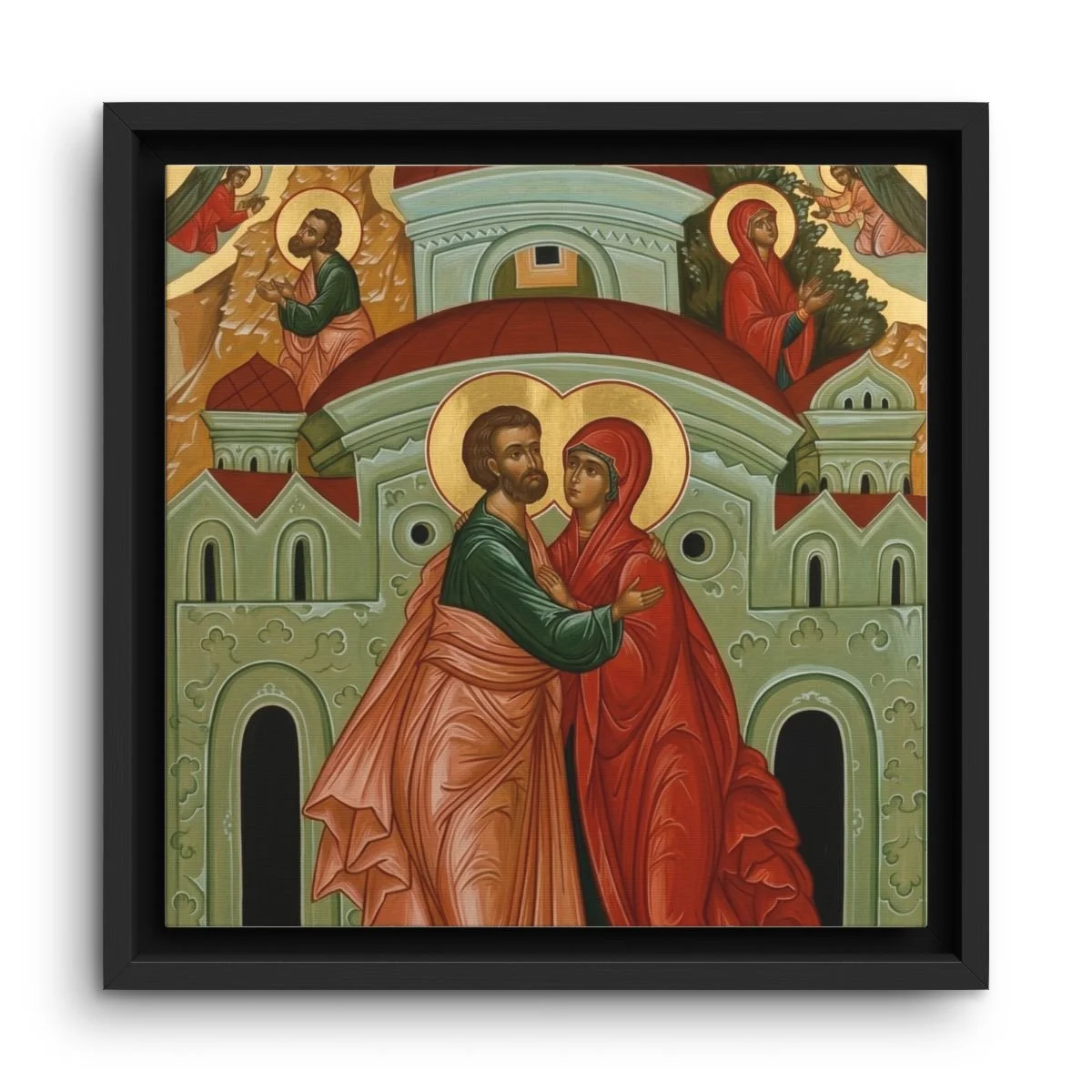 Saints Joachim and Anne framed canvas icon print