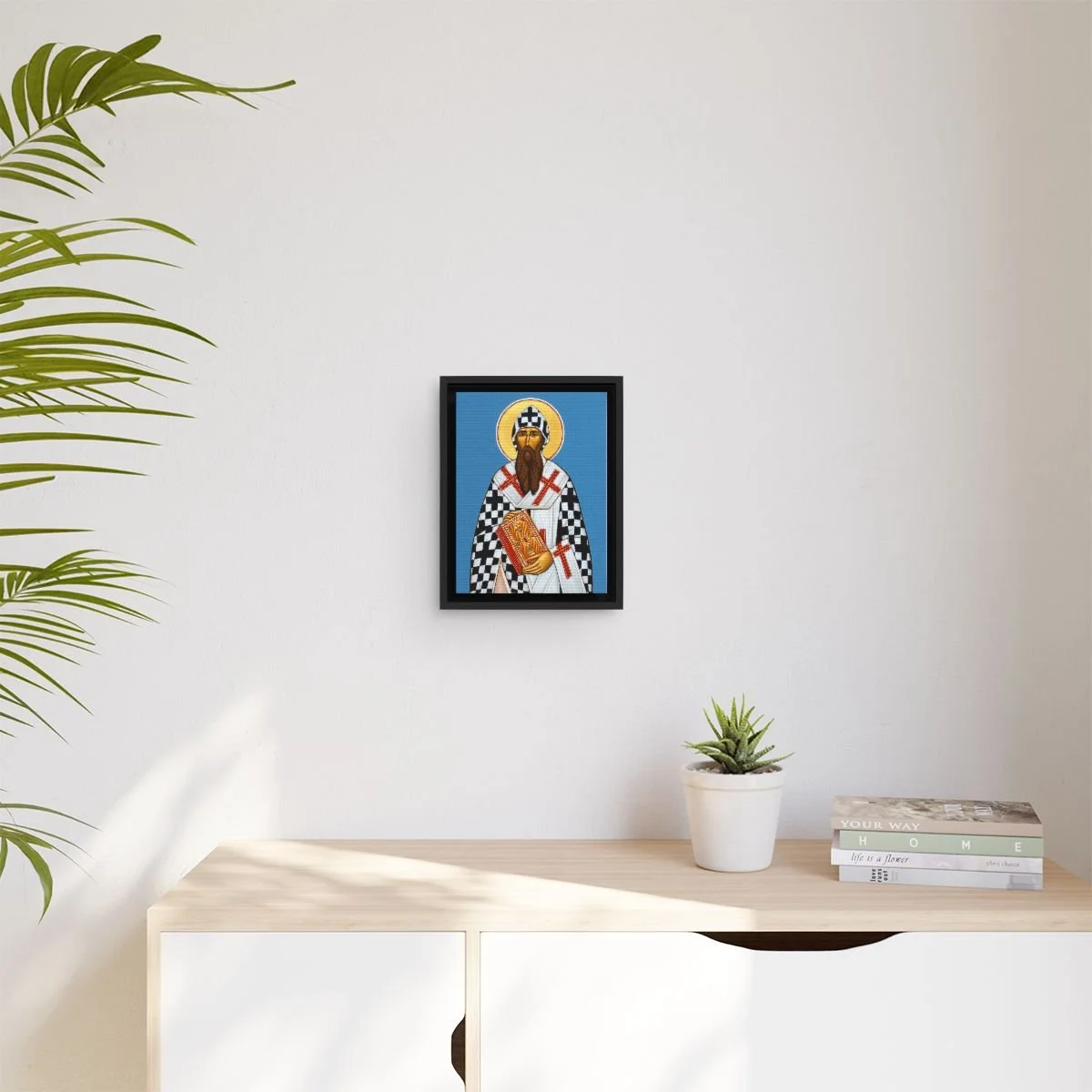 Saint Cyril of Alexandria icon on gallery-wrapped canvas, product photo 3