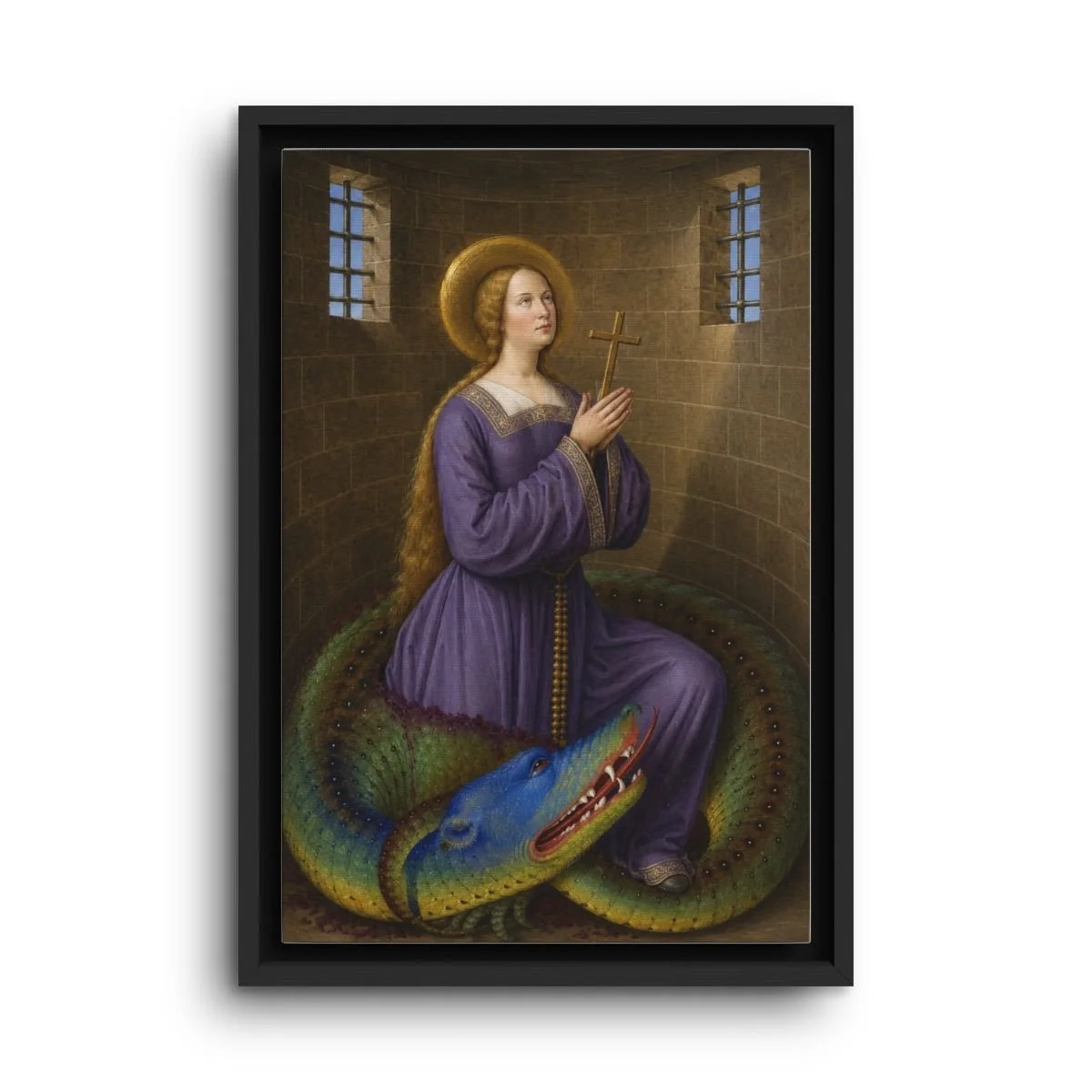 Saint Marina the Great Martyr canvas icon print, framed or unframed