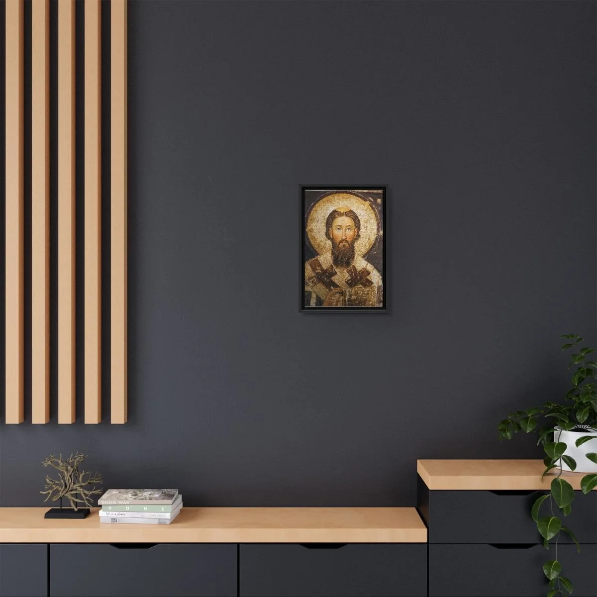 Saint Sava of Serbia icon on gallery-wrapped canvas, product photo 4