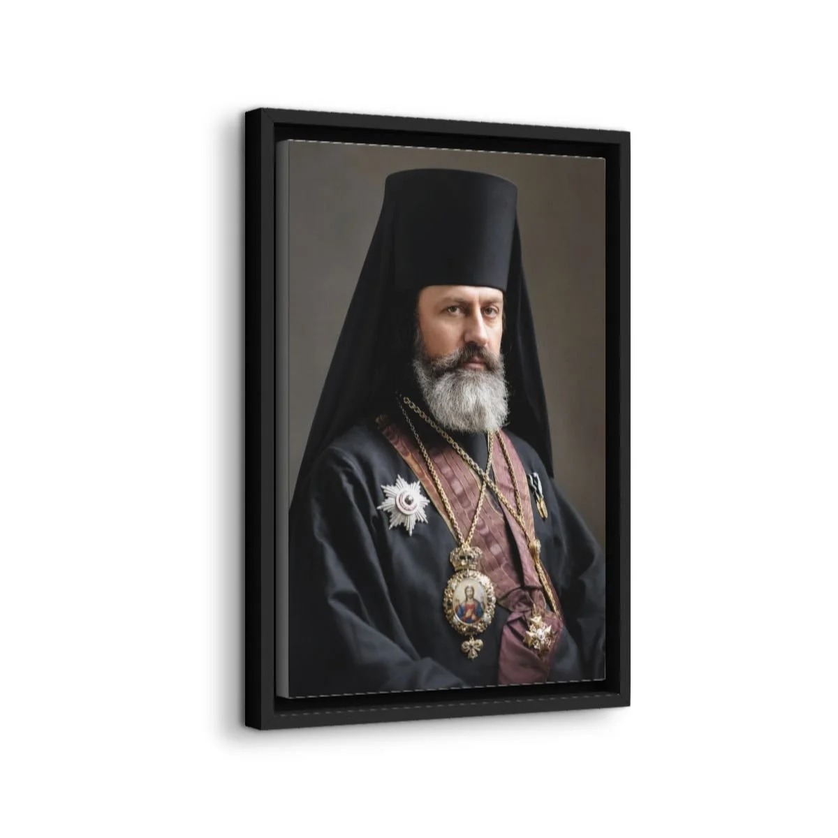 Saint Raphael of Brooklyn icon on gallery-wrapped canvas, product photo 2
