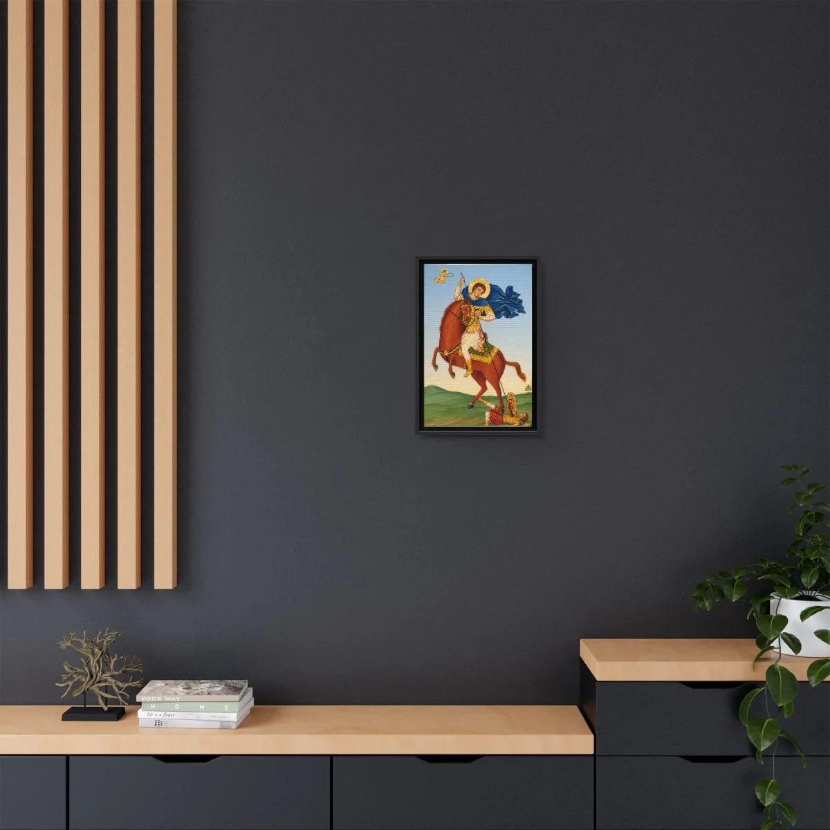 Saint Demetrios of Thessaloniki icon on gallery-wrapped canvas, product photo 4