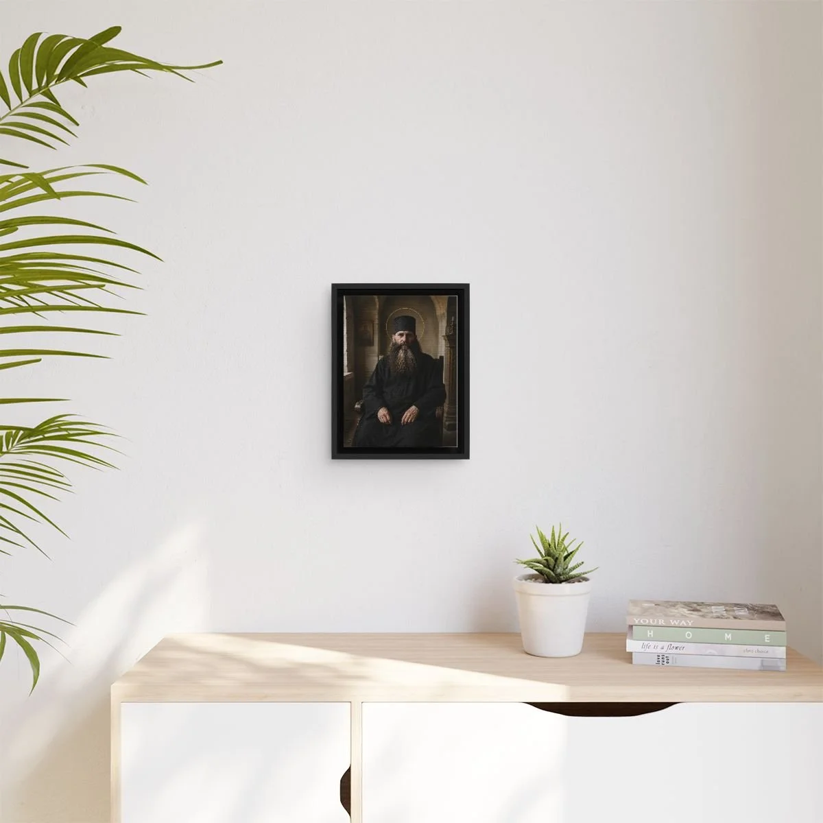 Saint Silouan the Athonite icon on gallery-wrapped canvas, product photo 3