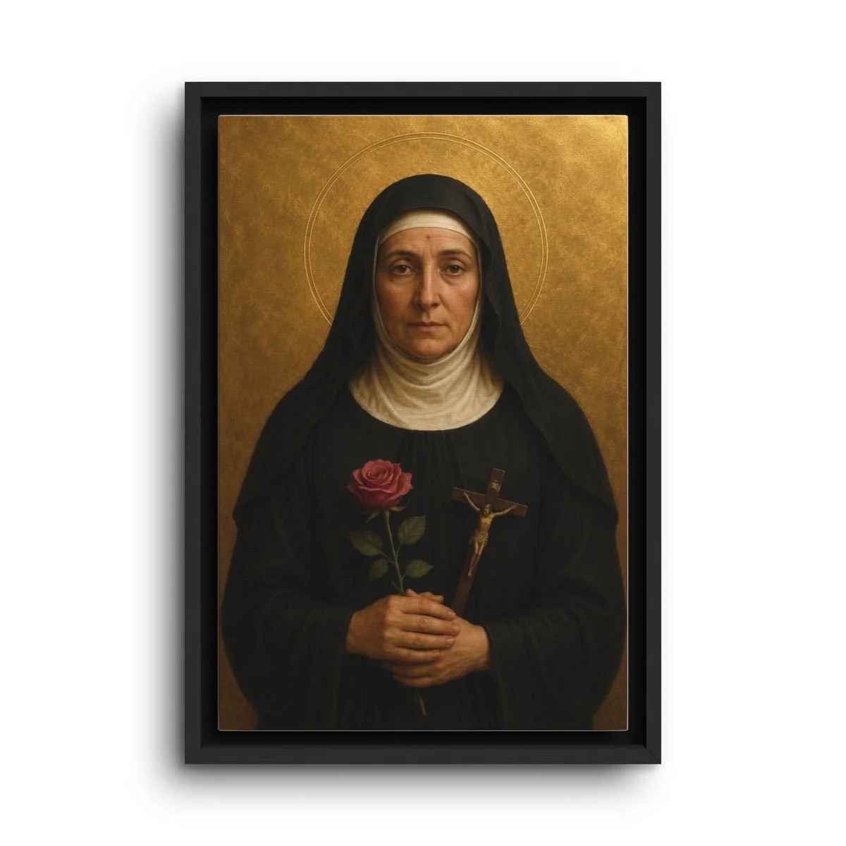 Saint Rita of Cascia framed canvas icon print