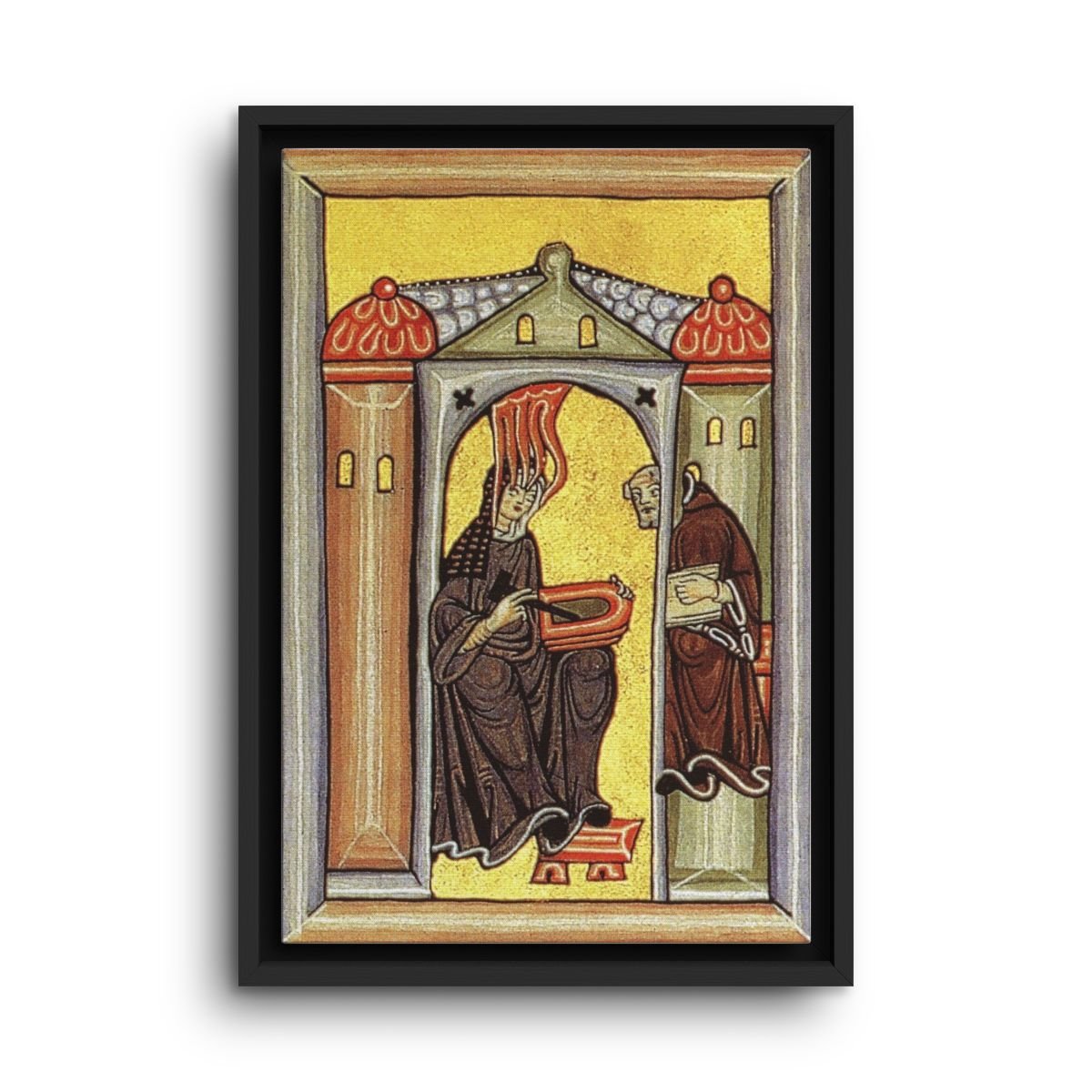 Saint Hildegard of Bingen framed canvas icon print