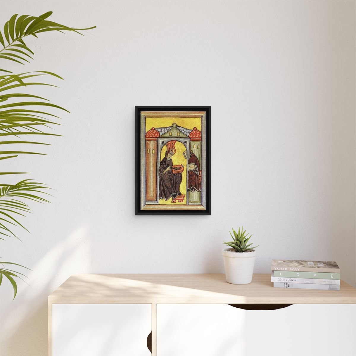 Saint Hildegard of Bingen icon on gallery-wrapped canvas, product photo 3
