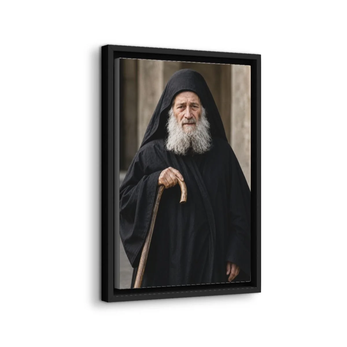 Saint Joseph the Hesychast icon on gallery-wrapped canvas, product photo 2