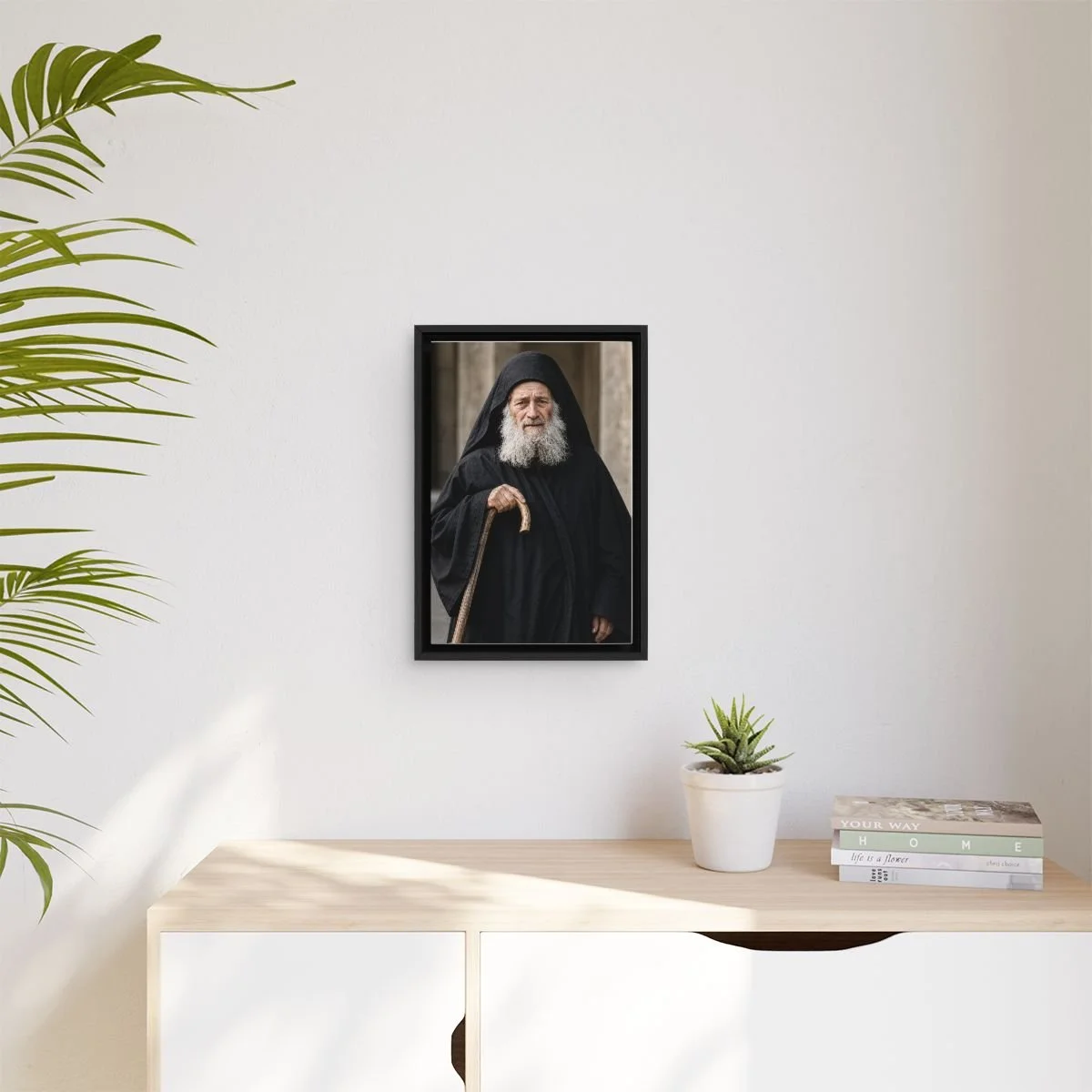 Saint Joseph the Hesychast icon on gallery-wrapped canvas, product photo 3