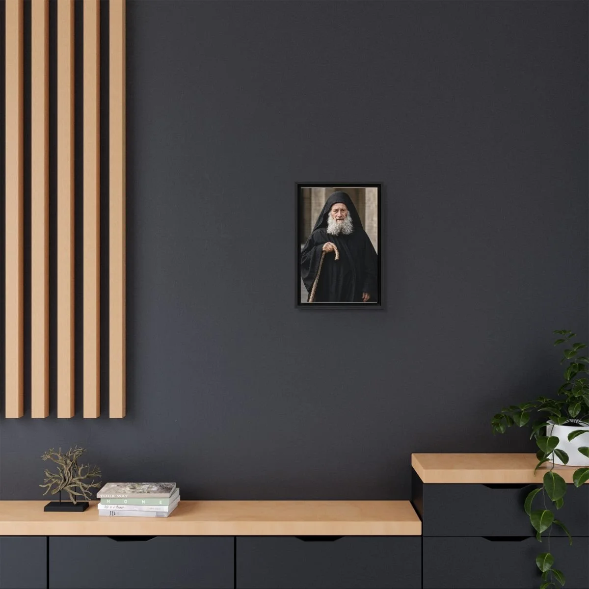 Saint Joseph the Hesychast icon on gallery-wrapped canvas, product photo 4