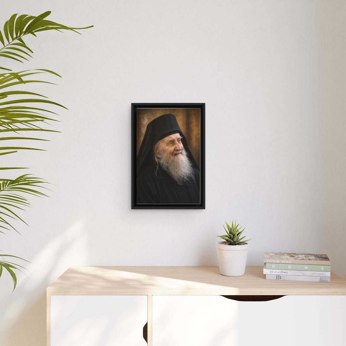 Saint Sophrony of Essex icon on gallery-wrapped canvas, product photo 3