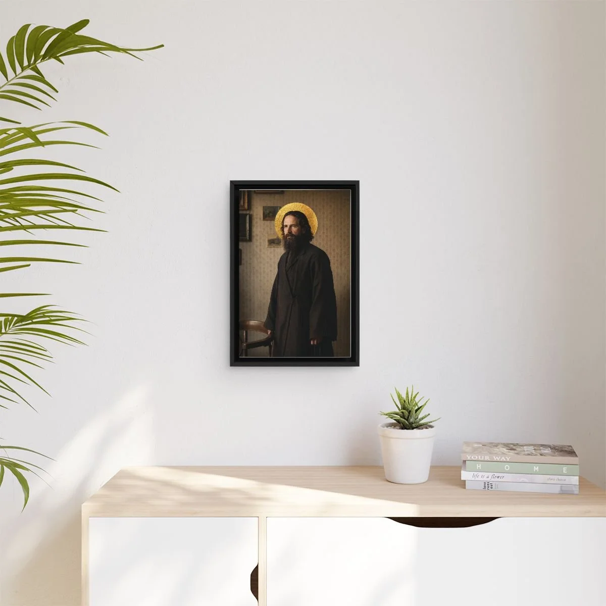 Saint Justin Popović icon on gallery-wrapped canvas, product photo 3