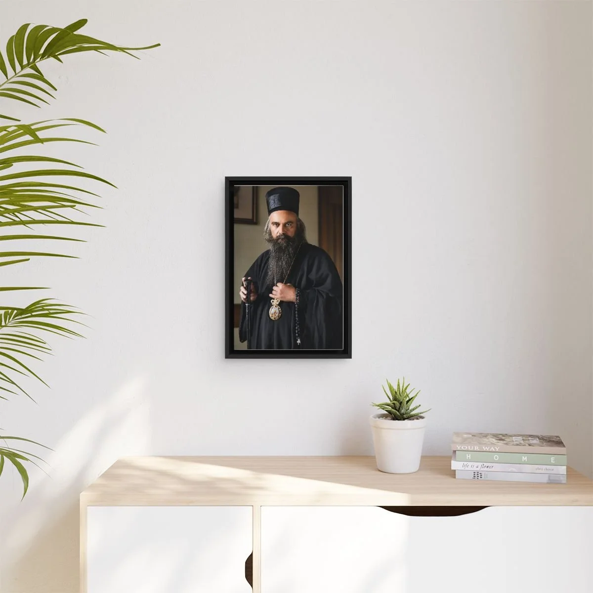 Saint Nikolaj Velimirović icon on gallery-wrapped canvas, product photo 3