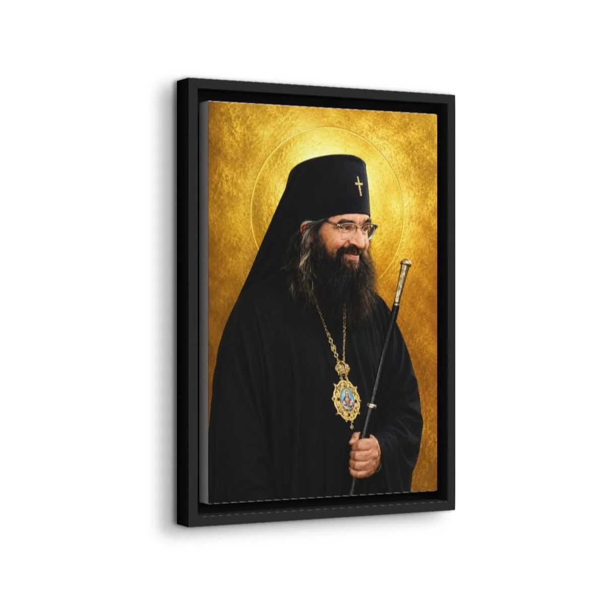 Saint John Maximovitch icon on gallery-wrapped canvas, product photo 2