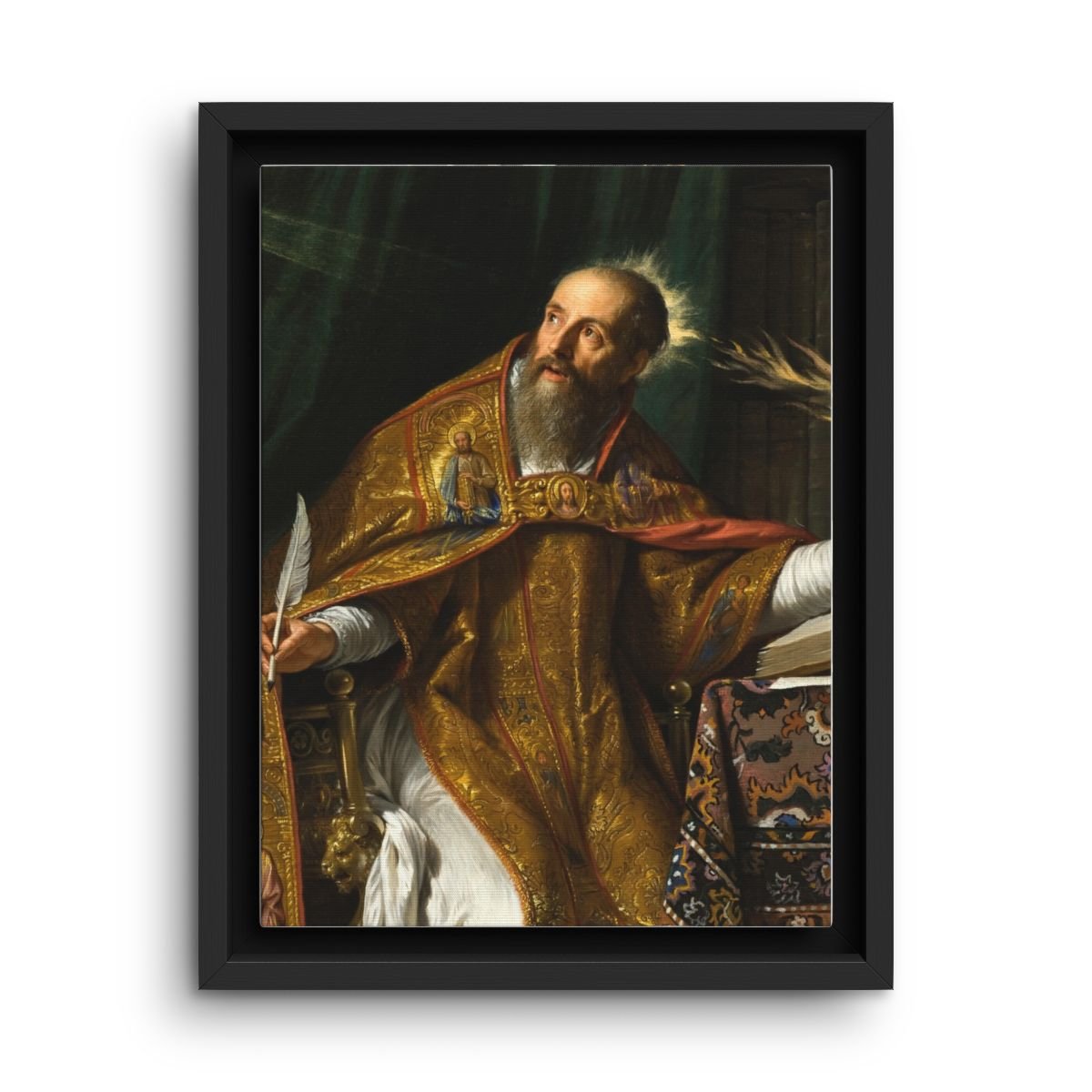Saint Augustine of Hippo framed canvas icon print