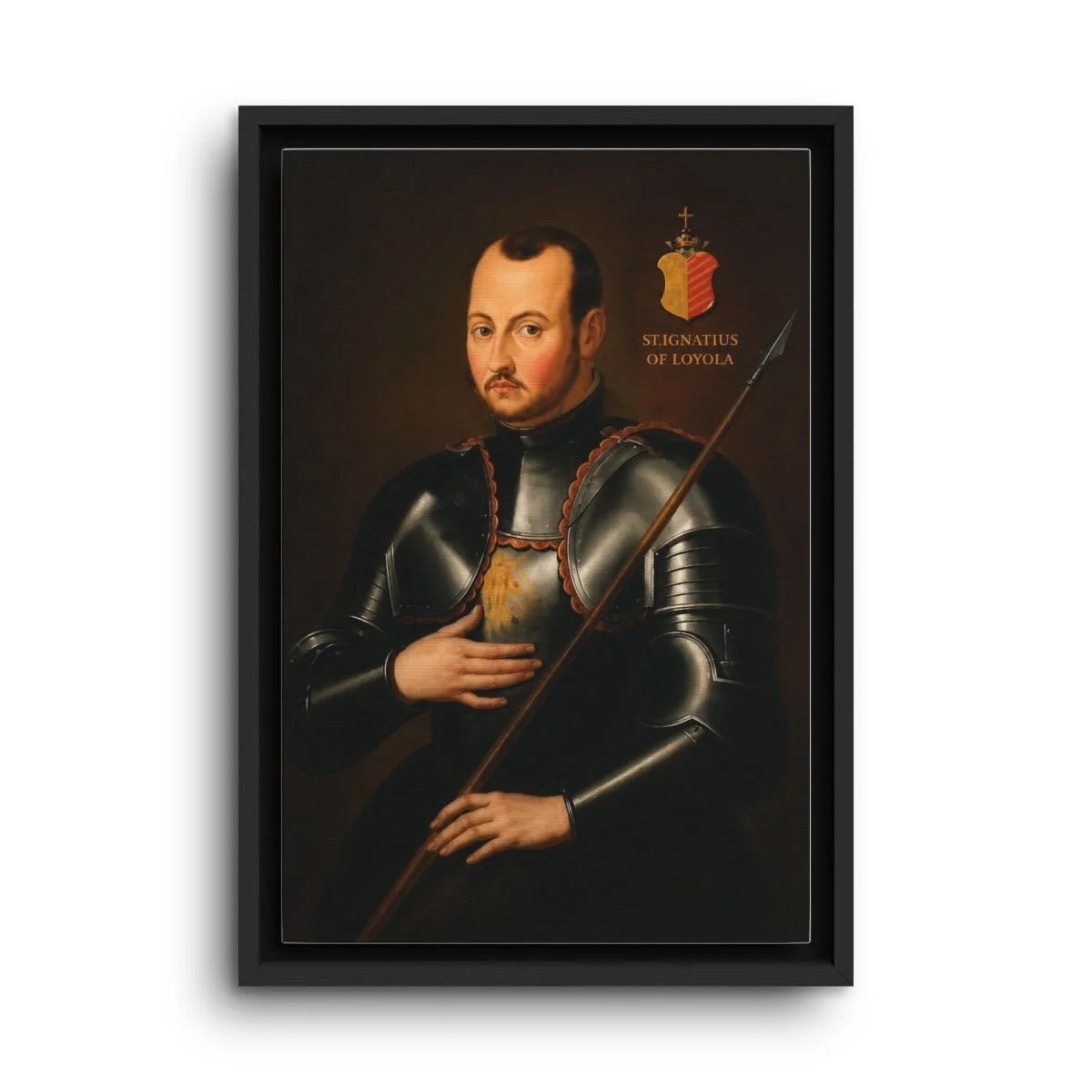 Saint Ignatius of Loyola framed canvas icon print