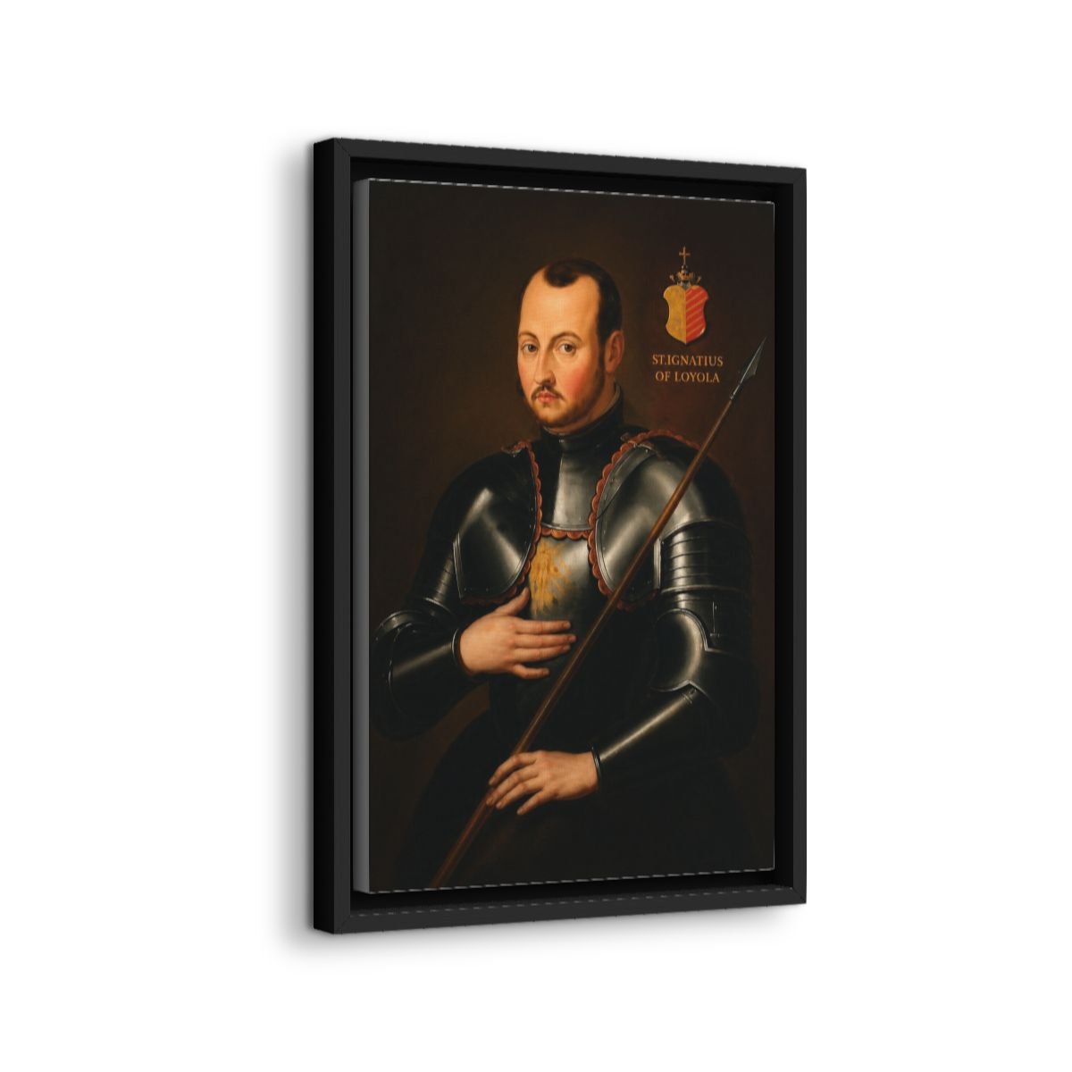 Saint Ignatius of Loyola icon on gallery-wrapped canvas, product photo 2