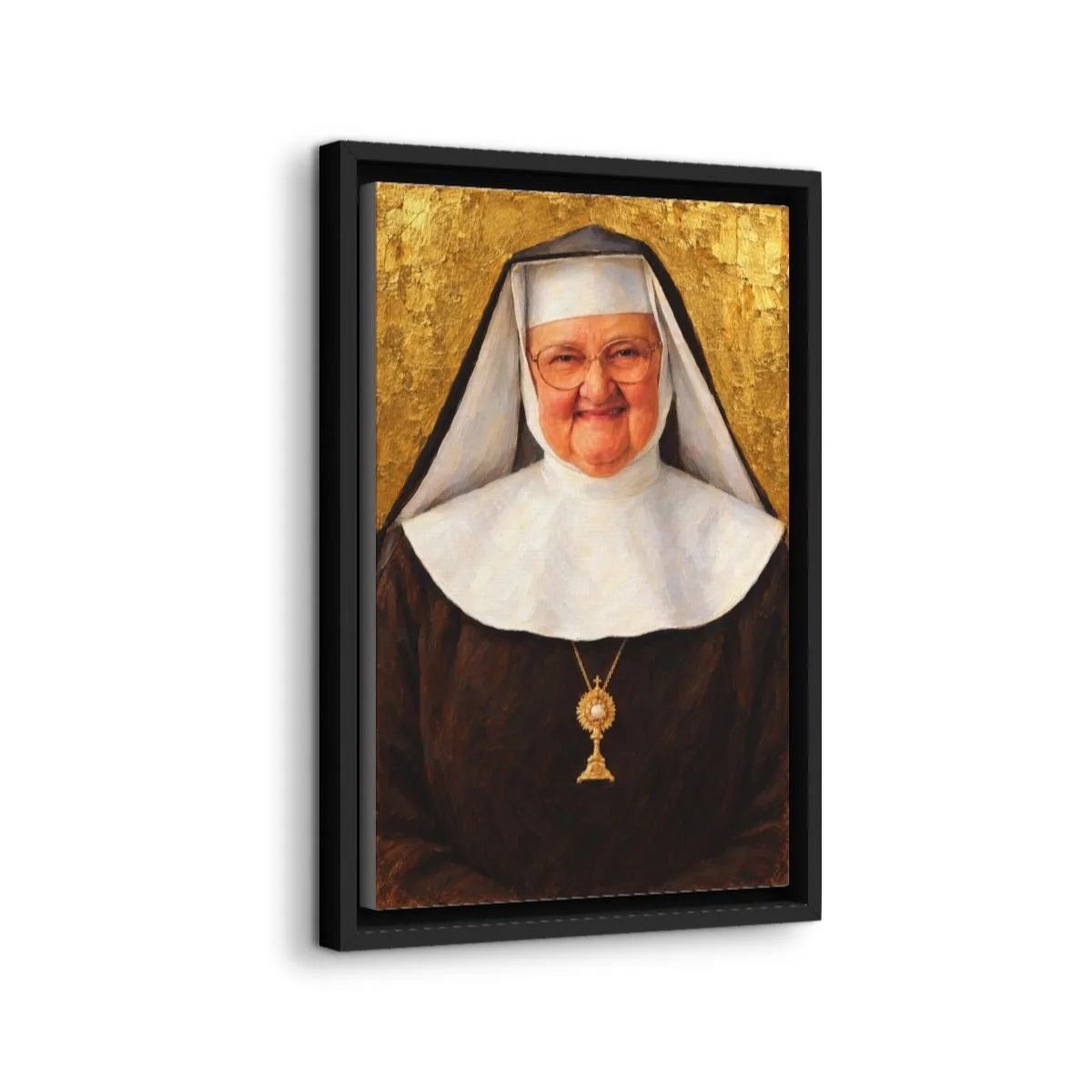 Mother Angelica icon on gallery-wrapped canvas, product photo 2