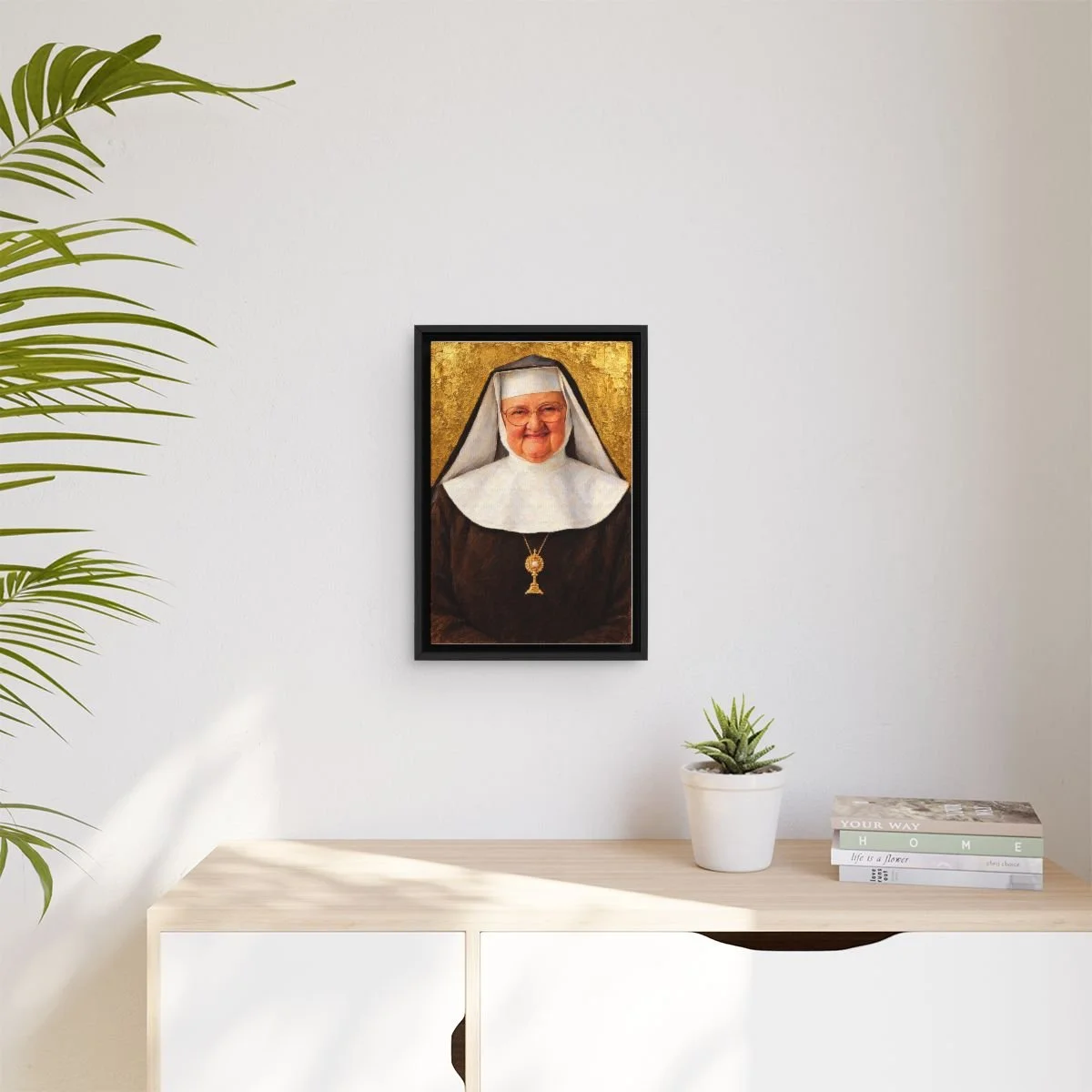 Mother Angelica icon on gallery-wrapped canvas, product photo 3
