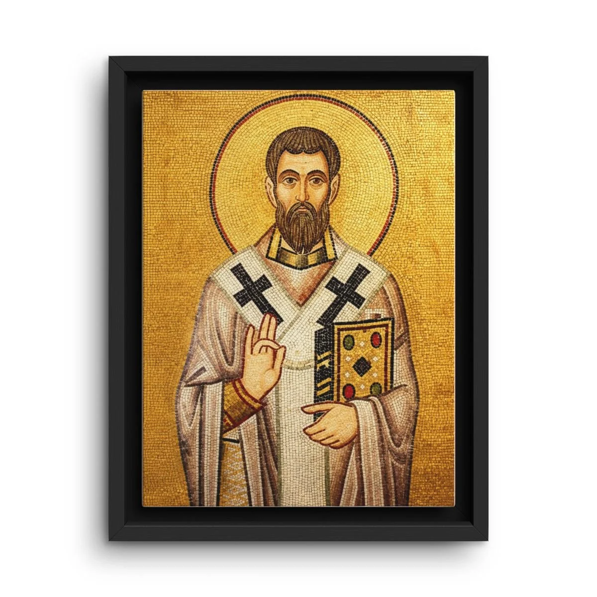 Saint Gregory of Nyssa framed canvas icon print