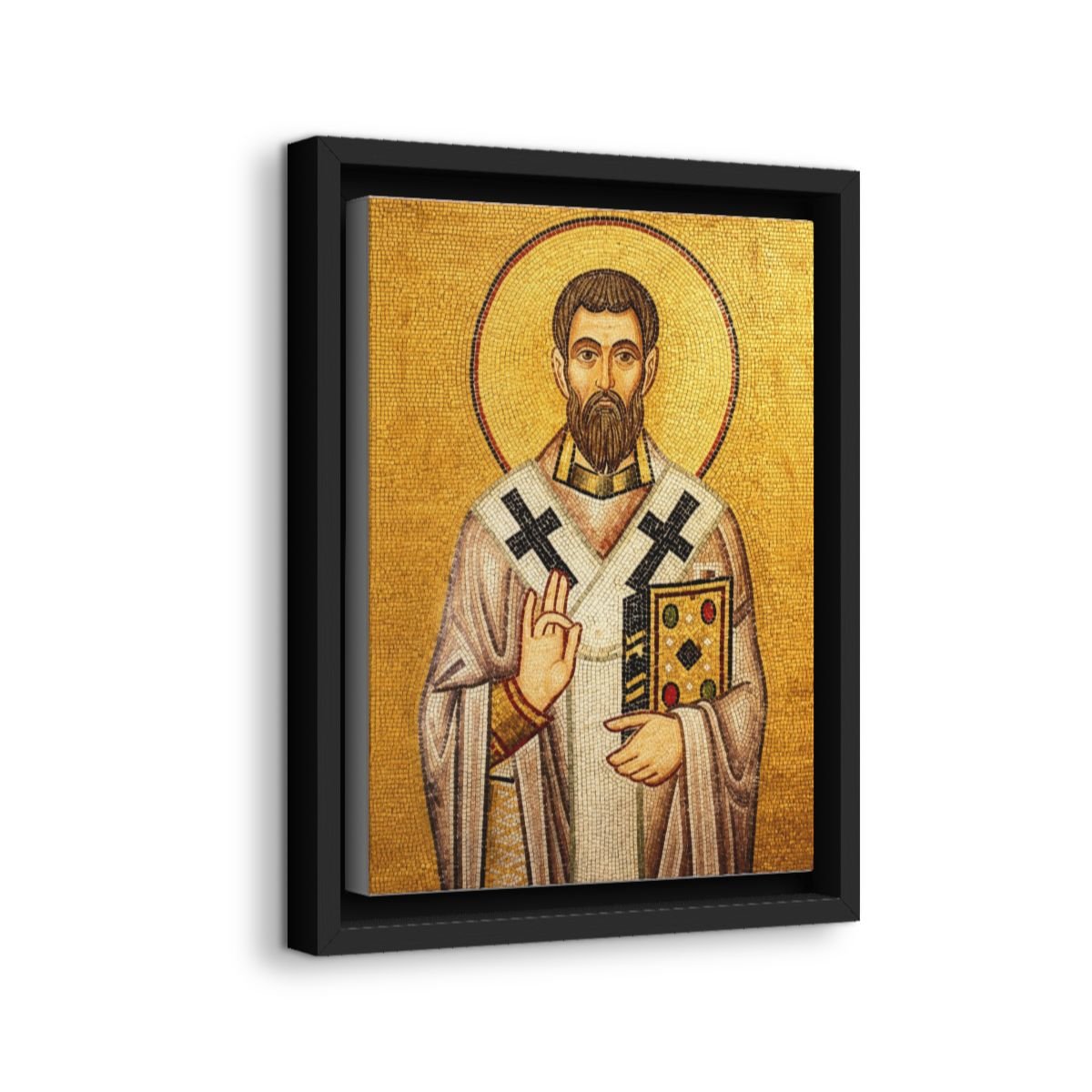 Saint Gregory of Nyssa icon on gallery-wrapped canvas, product photo 2