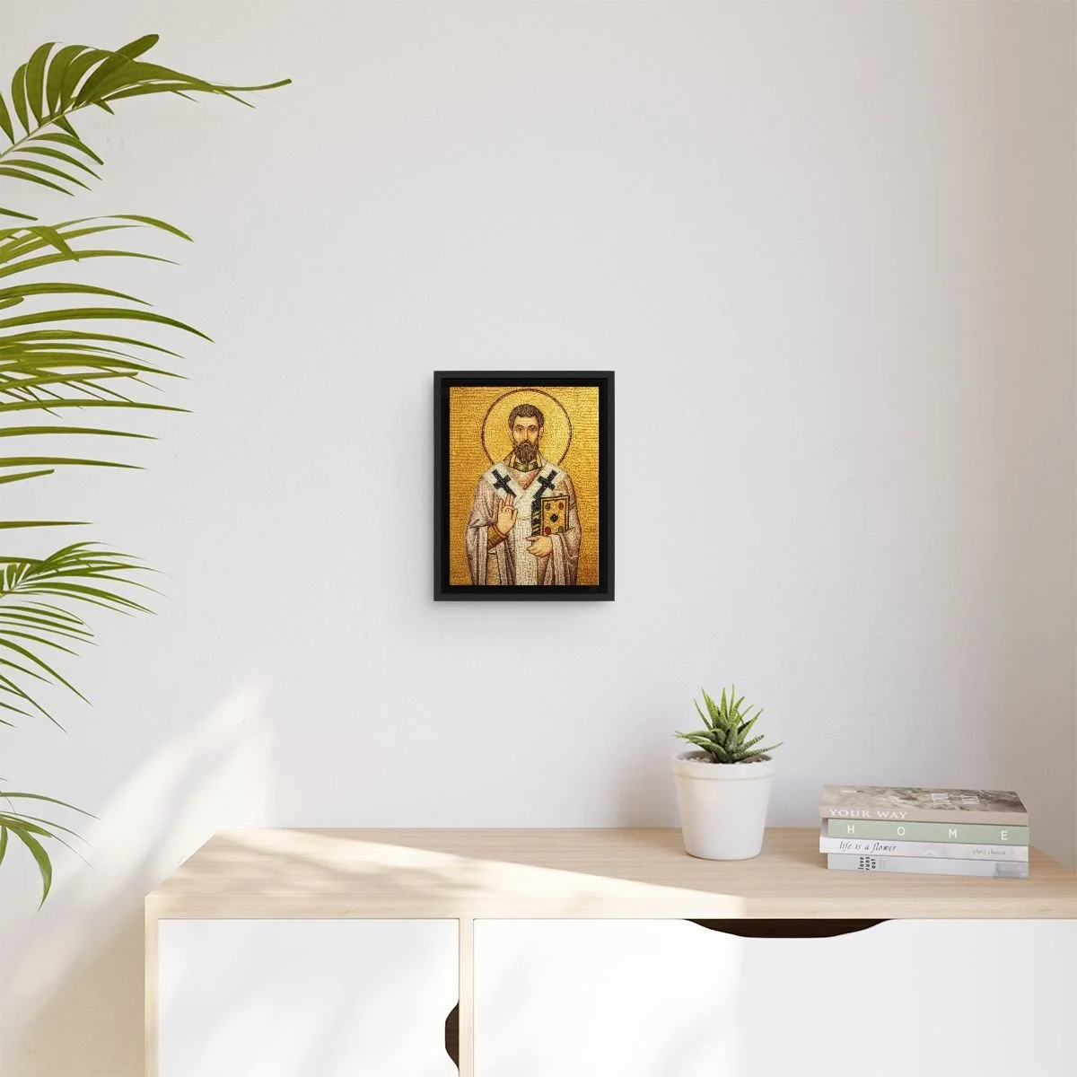 Saint Gregory of Nyssa icon on gallery-wrapped canvas, product photo 3