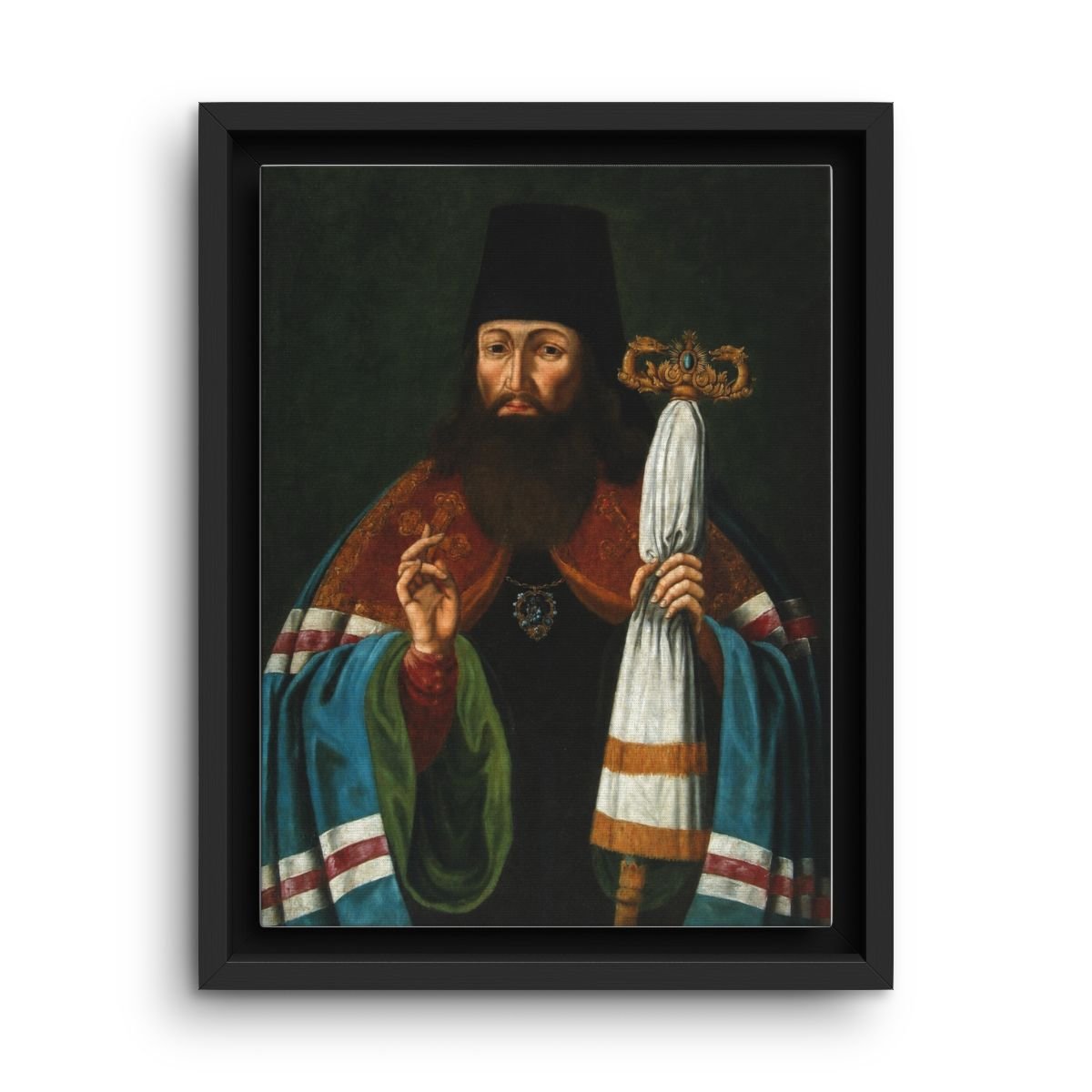 Saint Tikhon of Zadonsk framed canvas icon print