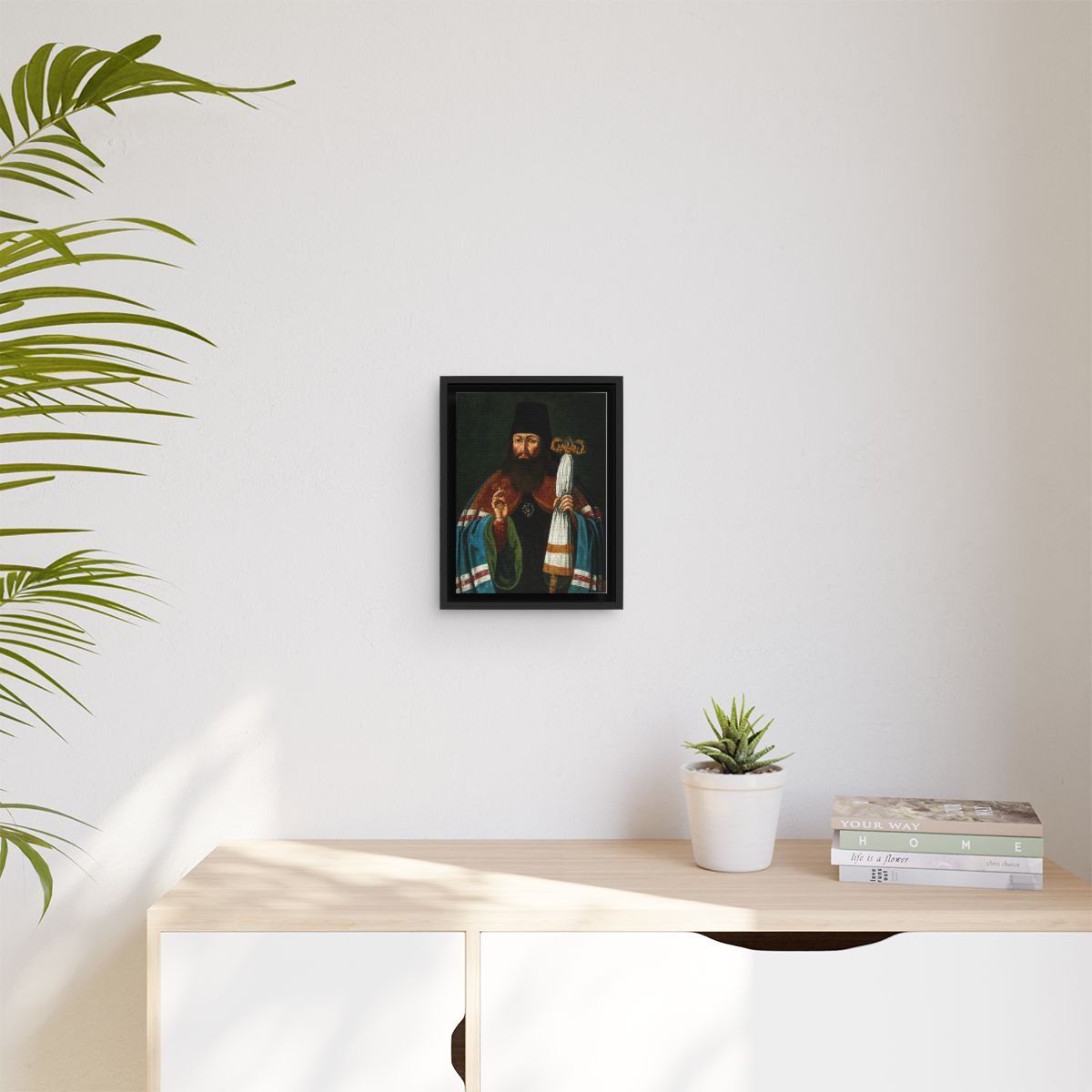 Saint Tikhon of Zadonsk icon on gallery-wrapped canvas, product photo 3
