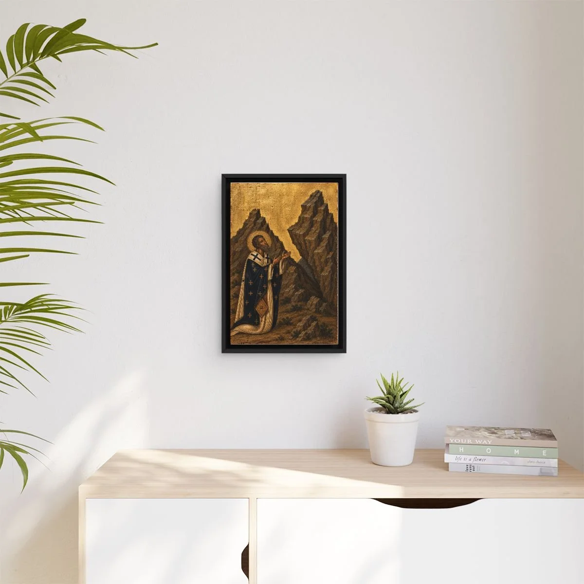 Saint Gregory the Wonderworker icon on gallery-wrapped canvas, product photo 3