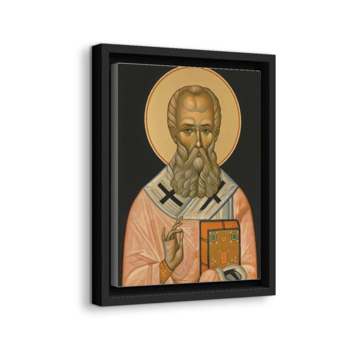 Saint Gregory of Narek icon on gallery-wrapped canvas, product photo 2