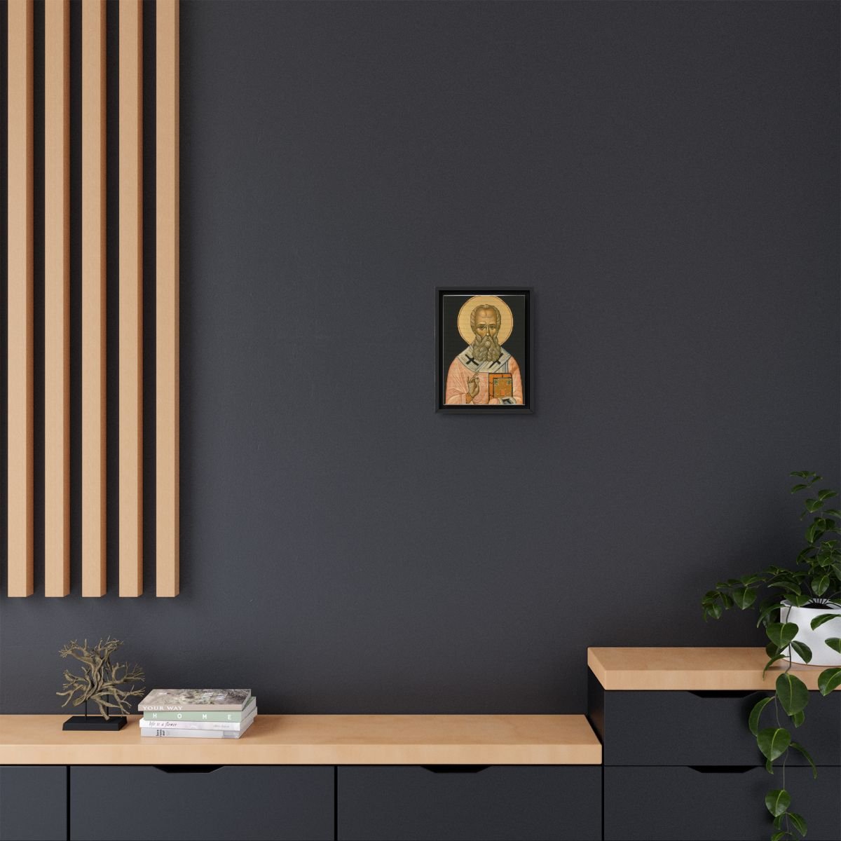 Saint Gregory of Narek icon on gallery-wrapped canvas, product photo 4