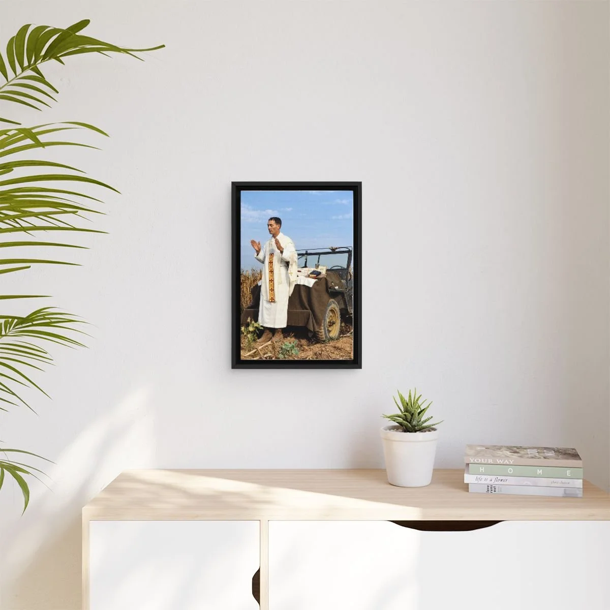 Venerable Emil Kapaun icon on gallery-wrapped canvas, product photo 3