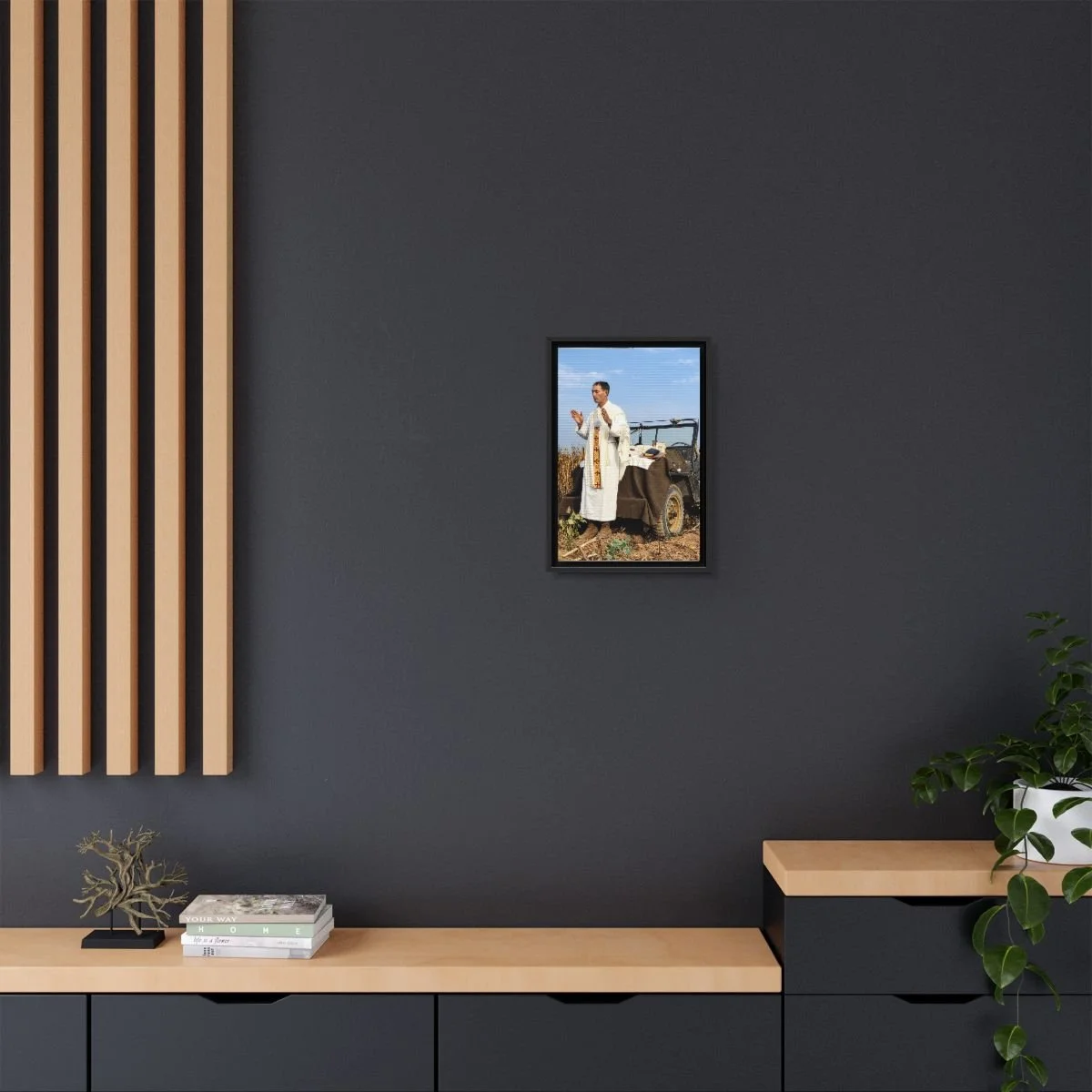 Venerable Emil Kapaun icon on gallery-wrapped canvas, product photo 4
