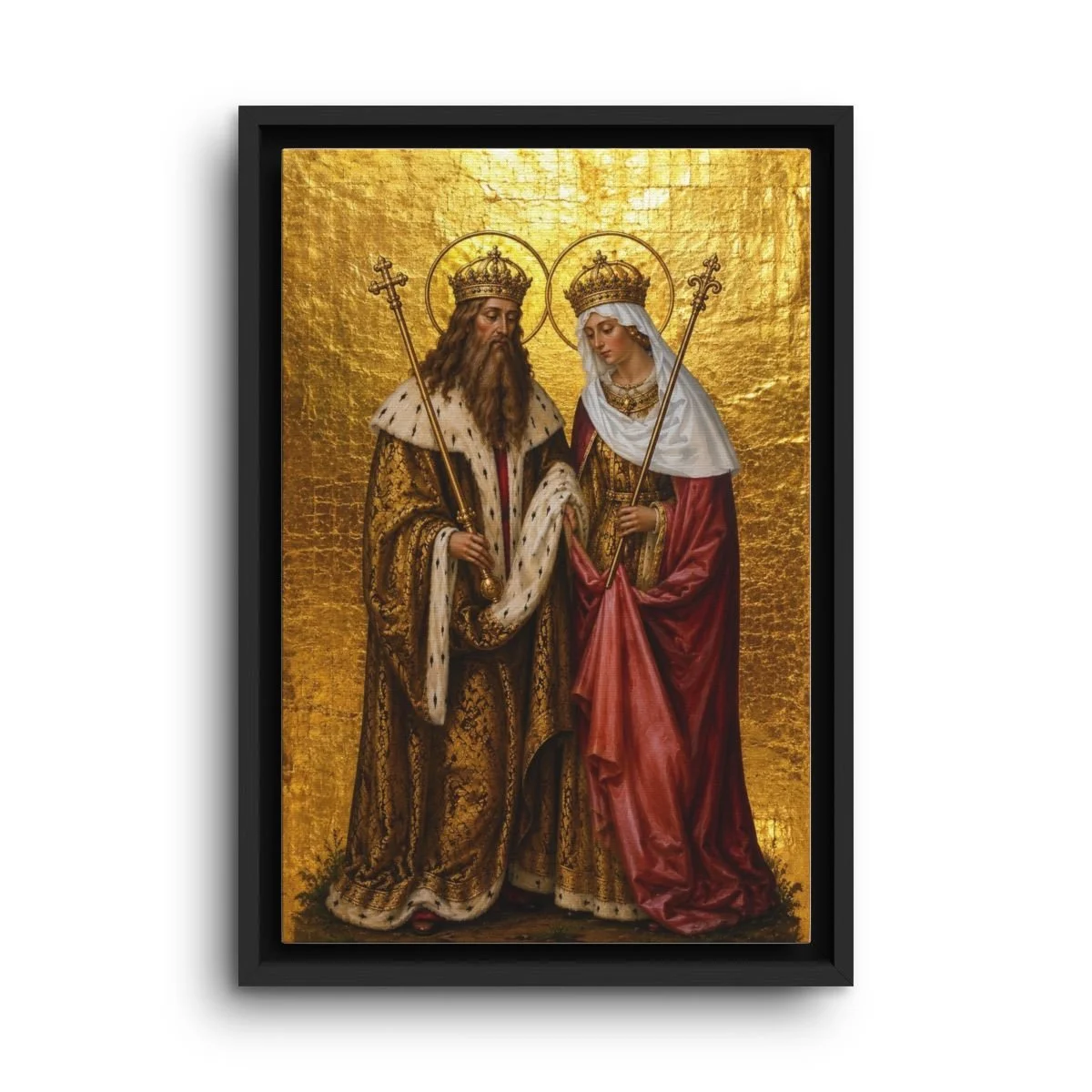 Saint Henry II & Saint Cunegunda framed canvas icon print
