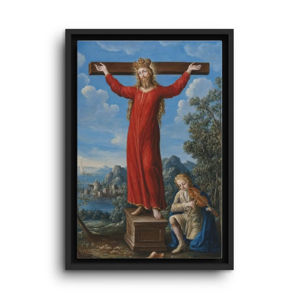 Saint Wilgefortis framed canvas icon print