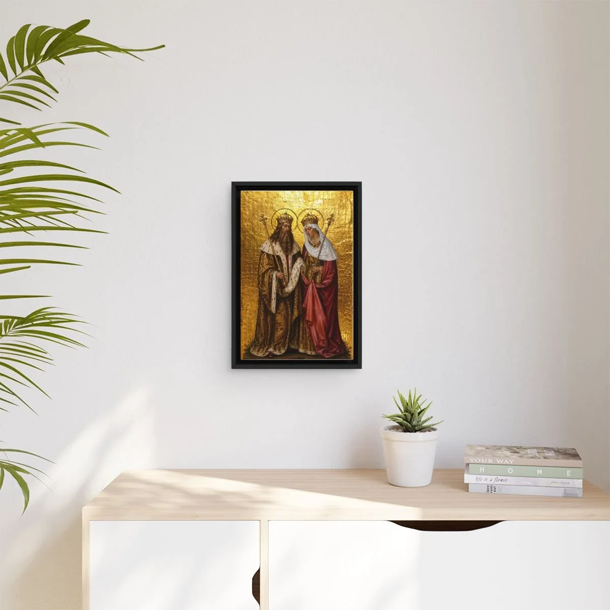 Saint Henry II & Saint Cunegunda icon on gallery-wrapped canvas, product photo 3
