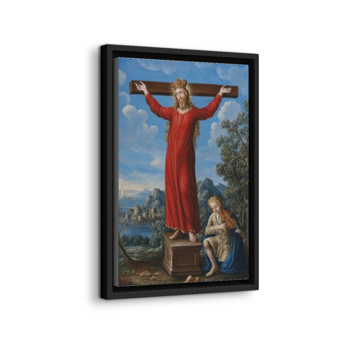 Saint Wilgefortis icon on gallery-wrapped canvas, product photo 2