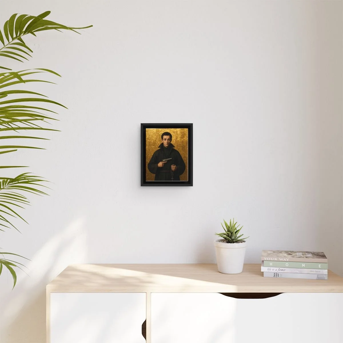 Saint Gabriel Possenti icon on gallery-wrapped canvas, product photo 3