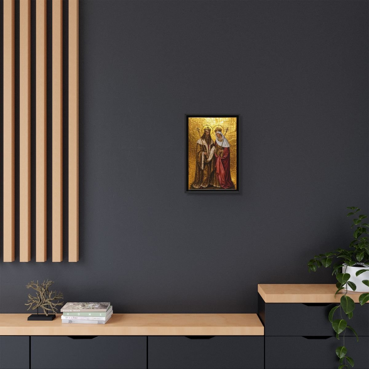 Saint Henry II & Saint Cunegunda icon on gallery-wrapped canvas, product photo 4