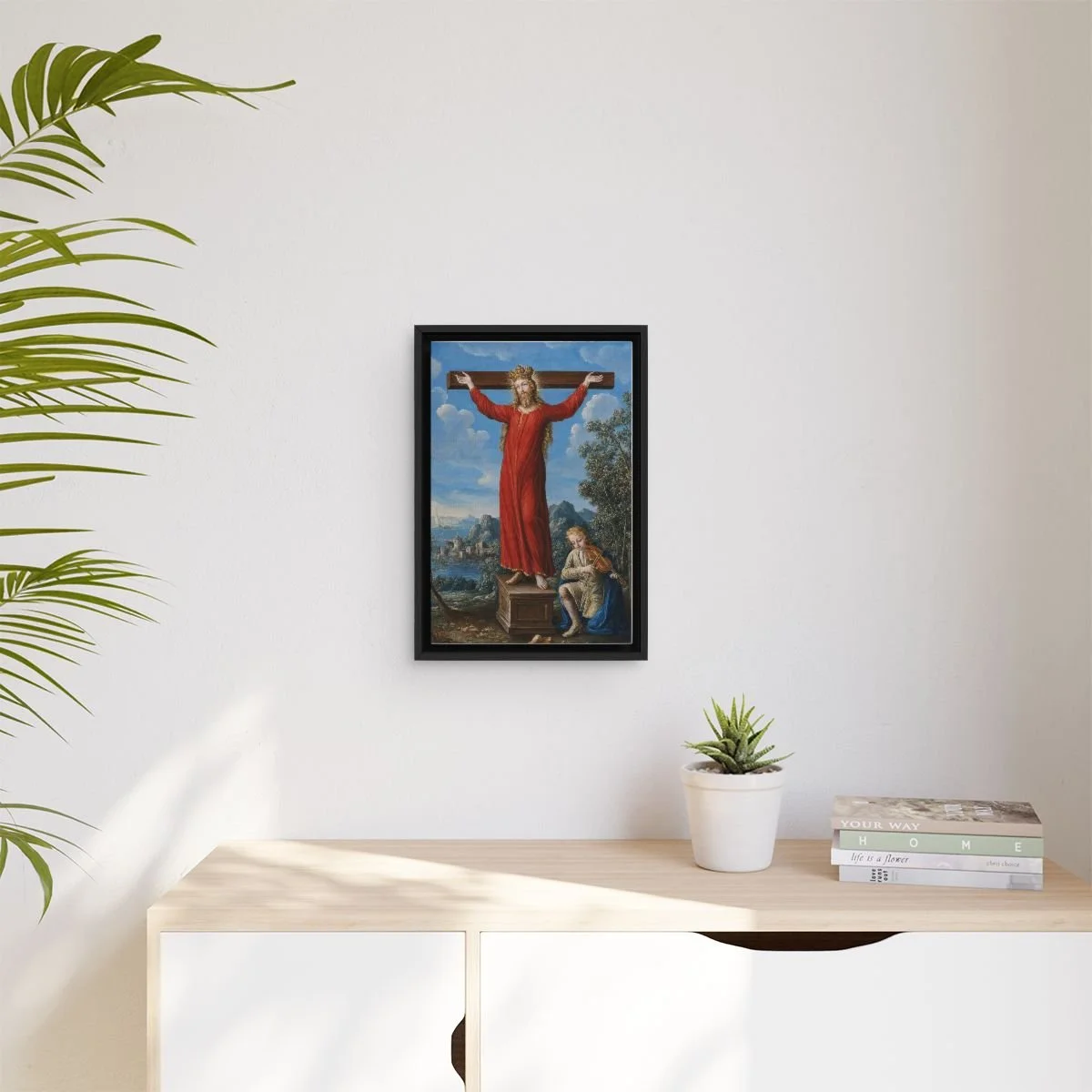 Saint Wilgefortis icon on gallery-wrapped canvas, product photo 3