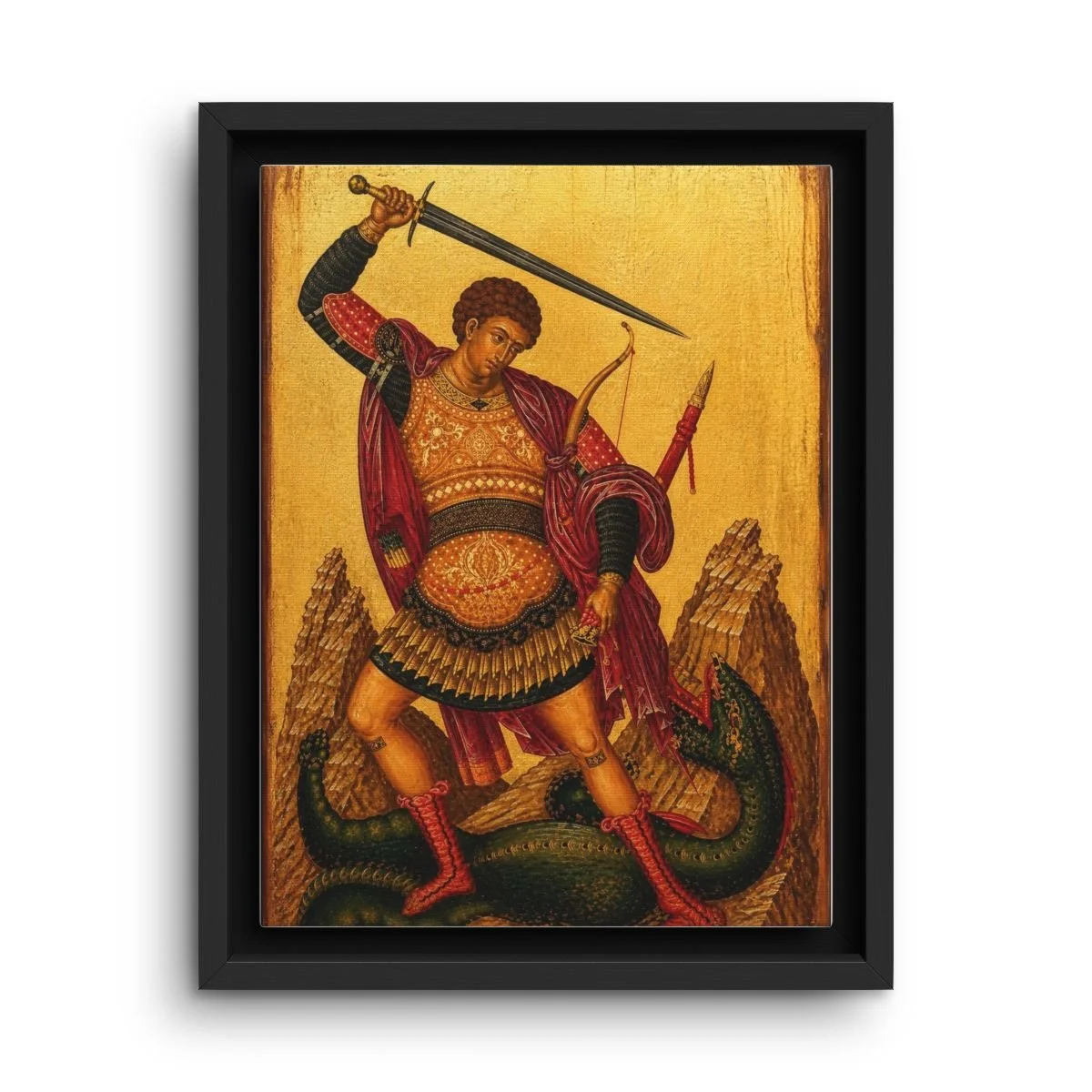 Saint Theodore of Amasea framed canvas icon print