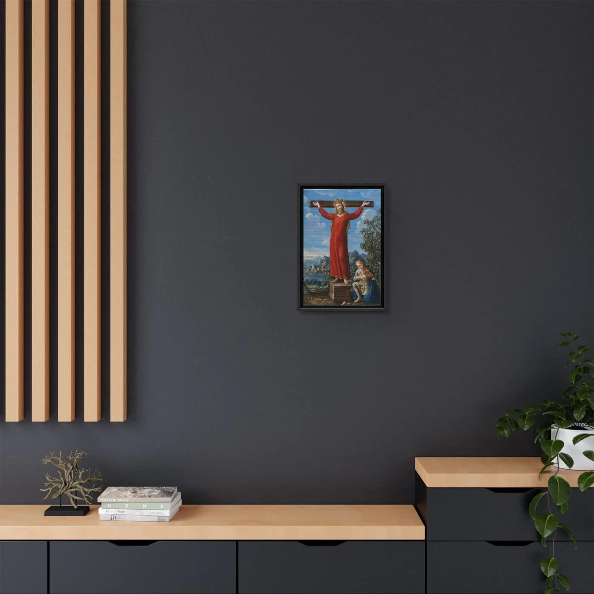 Saint Wilgefortis icon on gallery-wrapped canvas, product photo 4