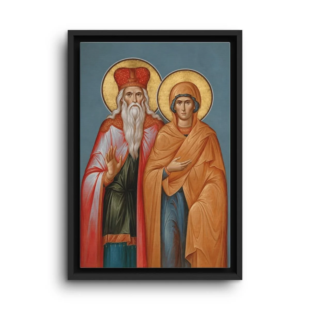 Saints Zechariah & Elizabeth framed canvas icon print