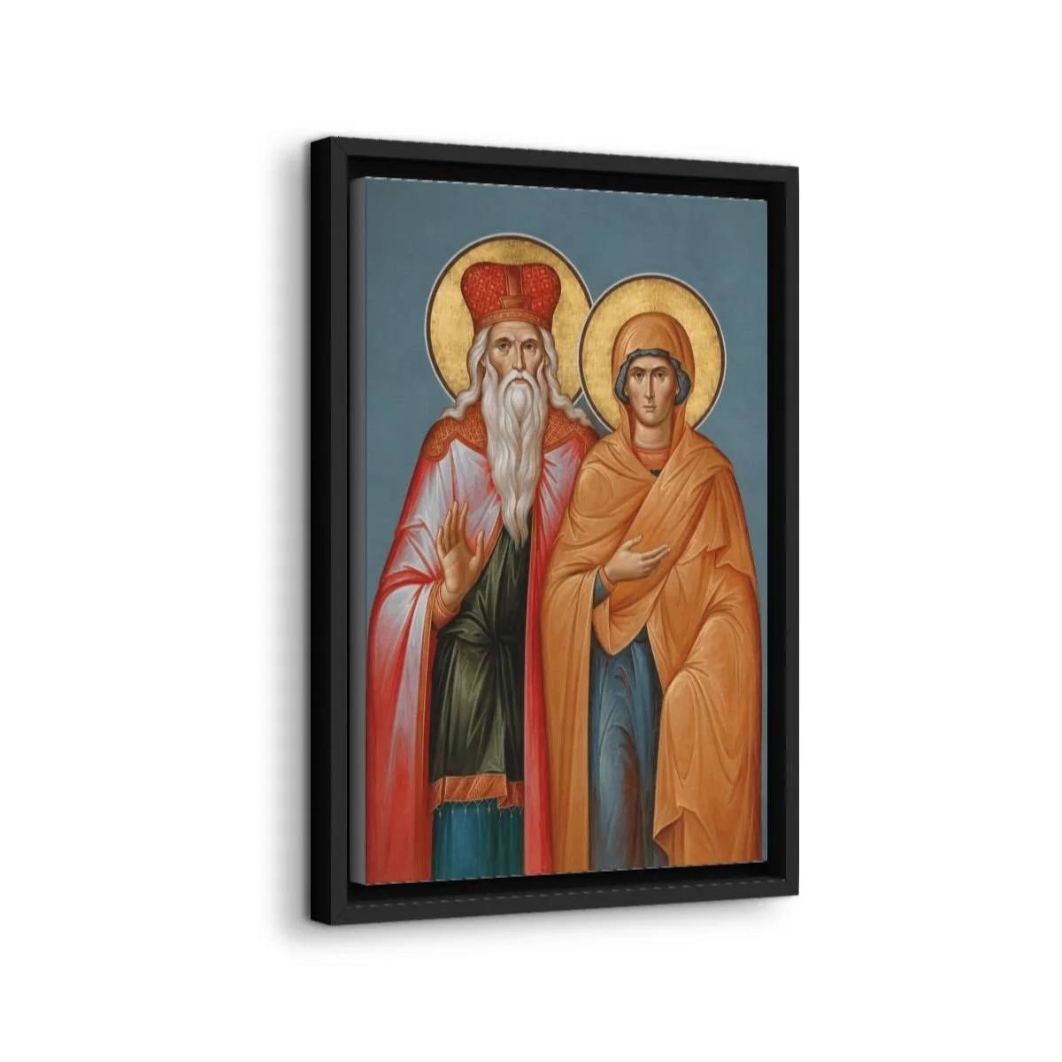 Saints Zechariah & Elizabeth icon on gallery-wrapped canvas, product photo 2