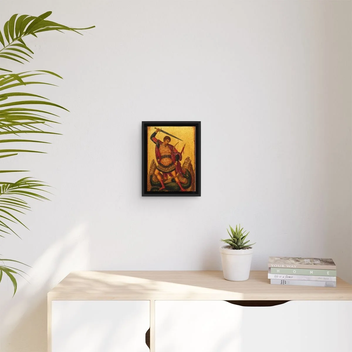 Saint Theodore of Amasea icon on gallery-wrapped canvas, product photo 3