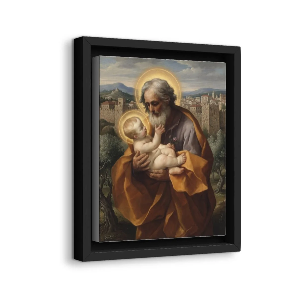 Saint Joseph of Cupertino icon on gallery-wrapped canvas, product photo 2