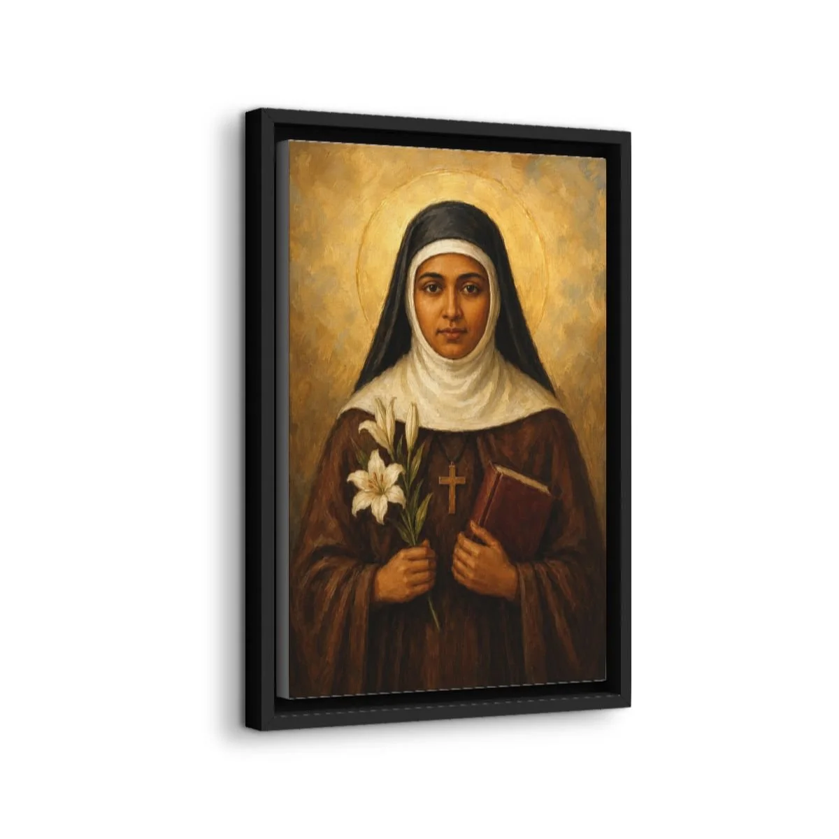 Saint Alphonsa icon on gallery-wrapped canvas, product photo 2