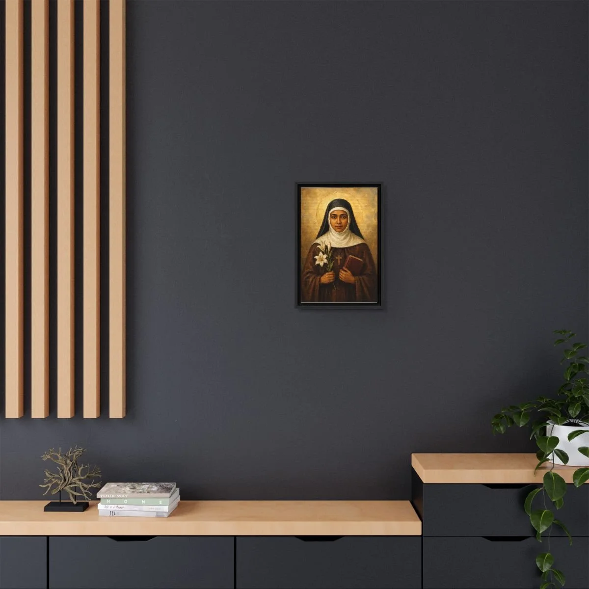 Saint Alphonsa icon on gallery-wrapped canvas, product photo 4