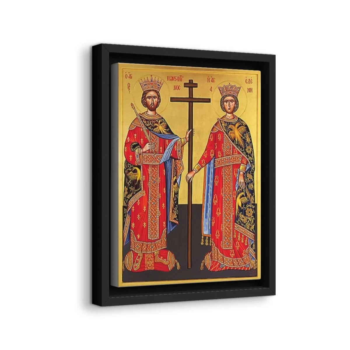 Saint Helena & Constantius Chlorus icon on gallery-wrapped canvas, product photo 2